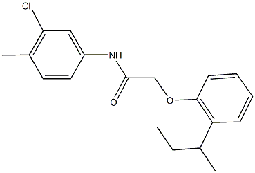 2-(2-sec-butylphenoxy)-N-(3-chloro-4-methylphenyl)acetamide Structure