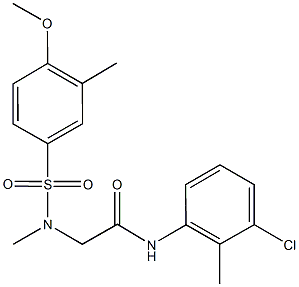 N-(3-chloro-2-methylphenyl)-2-[[(4-methoxy-3-methylphenyl)sulfonyl](methyl)amino]acetamide Structure