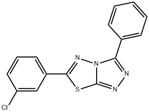 6-(3-chlorophenyl)-3-phenyl[1,2,4]triazolo[3,4-b][1,3,4]thiadiazole 化学構造式