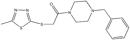 1-benzyl-4-{[(5-methyl-1,3,4-thiadiazol-2-yl)sulfanyl]acetyl}piperazine Structure