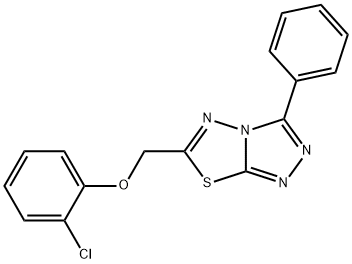 6-[(2-chlorophenoxy)methyl]-3-phenyl[1,2,4]triazolo[3,4-b][1,3,4]thiadiazole Structure