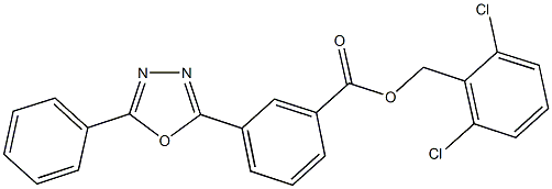 2,6-dichlorobenzyl 3-(5-phenyl-1,3,4-oxadiazol-2-yl)benzoate Structure