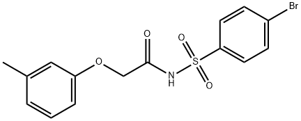 4-bromo-N-[(3-methylphenoxy)acetyl]benzenesulfonamide Structure