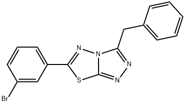 3-benzyl-6-(3-bromophenyl)[1,2,4]triazolo[3,4-b][1,3,4]thiadiazole,708292-90-4,结构式