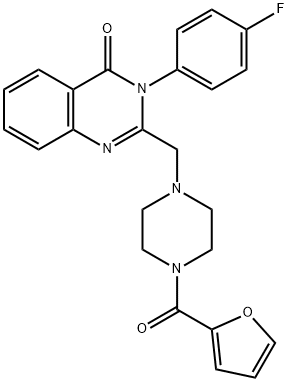 3-(4-fluorophenyl)-2-{[4-(2-furoyl)-1-piperazinyl]methyl}-4(3H)-quinazolinone Struktur