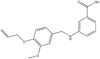 3-{[4-(allyloxy)-3-methoxybenzyl]amino}benzoic acid Structure