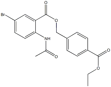 4-(ethoxycarbonyl)benzyl 2-(acetylamino)-5-bromobenzoate Structure