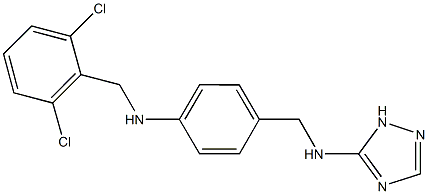 N-(2,6-dichlorobenzyl)-N-{4-[(1H-1,2,4-triazol-5-ylamino)methyl]phenyl}amine 结构式