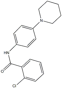 2-chloro-N-[4-(1-piperidinyl)phenyl]benzamide Structure