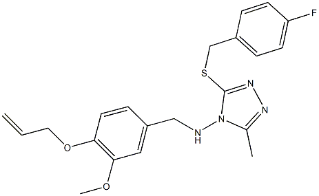 N-[4-(allyloxy)-3-methoxybenzyl]-N-{3-[(4-fluorobenzyl)sulfanyl]-5-methyl-4H-1,2,4-triazol-4-yl}amine Struktur