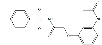 N-[3-(2-{[(4-methylphenyl)sulfonyl]amino}-2-oxoethoxy)phenyl]acetamide,708992-00-1,结构式