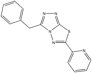 3-benzyl-6-(2-pyridinyl)[1,2,4]triazolo[3,4-b][1,3,4]thiadiazole Struktur