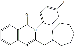 2-(1-azepanylmethyl)-3-(4-fluorophenyl)-4(3H)-quinazolinone Structure