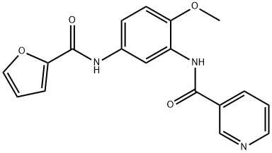 N-[5-(2-furoylamino)-2-methoxyphenyl]nicotinamide 结构式