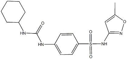 4-{[(cyclohexylamino)carbonyl]amino}-N-(5-methyl-3-isoxazolyl)benzenesulfonamide,708994-99-4,结构式