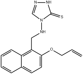 4-({[2-(allyloxy)-1-naphthyl]methyl}amino)-4H-1,2,4-triazole-3-thiol Structure