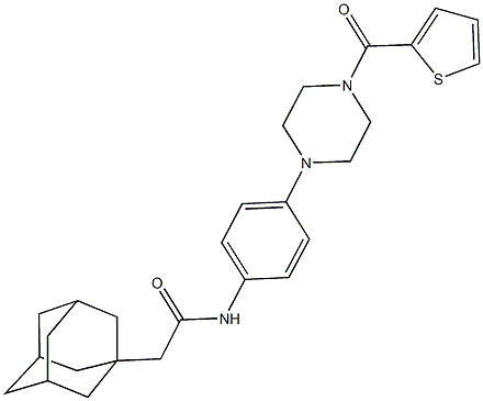 2-(1-adamantyl)-N-{4-[4-(2-thienylcarbonyl)-1-piperazinyl]phenyl}acetamide Structure