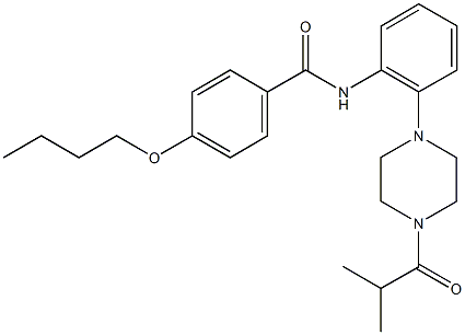 4-butoxy-N-[2-(4-isobutyryl-1-piperazinyl)phenyl]benzamide Structure