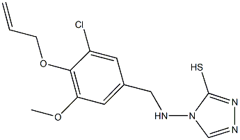 4-{[4-(allyloxy)-3-chloro-5-methoxybenzyl]amino}-4H-1,2,4-triazol-3-ylhydrosulfide Structure