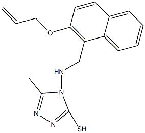 4-({[2-(allyloxy)-1-naphthyl]methyl}amino)-5-methyl-4H-1,2,4-triazole-3-thiol,708999-39-7,结构式