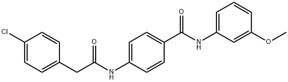 4-{[(4-chlorophenyl)acetyl]amino}-N-(3-methoxyphenyl)benzamide 结构式