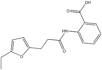 2-{[3-(5-ethyl-2-furyl)propanoyl]amino}benzoic acid Struktur