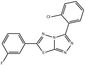 3-(2-chlorophenyl)-6-(3-fluorophenyl)[1,2,4]triazolo[3,4-b][1,3,4]thiadiazole 结构式