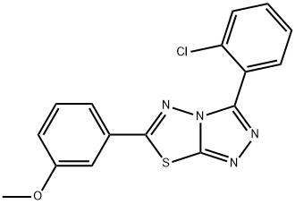 3-[3-(2-chlorophenyl)[1,2,4]triazolo[3,4-b][1,3,4]thiadiazol-6-yl]phenyl methyl ether 化学構造式