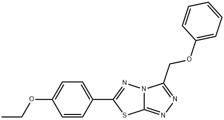 6-(4-ethoxyphenyl)-3-(phenoxymethyl)[1,2,4]triazolo[3,4-b][1,3,4]thiadiazole 结构式