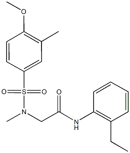 N-(2-ethylphenyl)-2-[[(4-methoxy-3-methylphenyl)sulfonyl](methyl)amino]acetamide Struktur