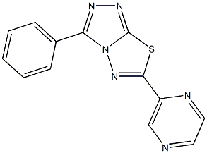 3-phenyl-6-(2-pyrazinyl)[1,2,4]triazolo[3,4-b][1,3,4]thiadiazole,709003-57-6,结构式