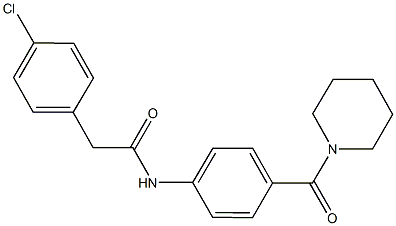 2-(4-chlorophenyl)-N-[4-(1-piperidinylcarbonyl)phenyl]acetamide Structure