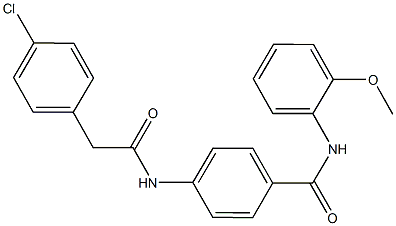 4-{[(4-chlorophenyl)acetyl]amino}-N-(2-methoxyphenyl)benzamide 结构式