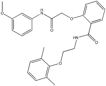 709009-56-3 N-[2-(2,6-dimethylphenoxy)ethyl]-2-[2-(3-methoxyanilino)-2-oxoethoxy]benzamide