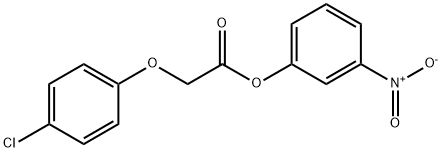 3-nitrophenyl (4-chlorophenoxy)acetate 化学構造式