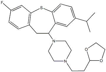 1-[2-(1,3-dioxolan-2-yl)ethyl]-4-(3-fluoro-8-isopropyl-10,11-dihydrodibenzo[b,f]thiepin-10-yl)piperazine Structure