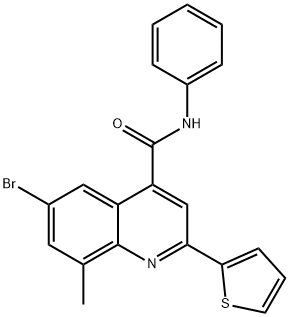 6-bromo-8-methyl-N-phenyl-2-(2-thienyl)-4-quinolinecarboxamide Structure