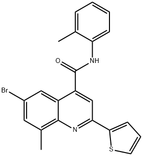 709622-30-0 6-bromo-8-methyl-N-(2-methylphenyl)-2-(2-thienyl)-4-quinolinecarboxamide