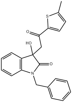 1-benzyl-3-hydroxy-3-[2-(5-methyl-2-thienyl)-2-oxoethyl]-1,3-dihydro-2H-indol-2-one|