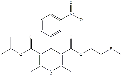 3-isopropyl 5-[2-(methylsulfanyl)ethyl] 4-{3-nitrophenyl}-2,6-dimethyl-1,4-dihydro-3,5-pyridinedicarboxylate Structure