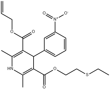 3-allyl 5-[2-(ethylsulfanyl)ethyl] 4-{3-nitrophenyl}-2,6-dimethyl-1,4-dihydro-3,5-pyridinedicarboxylate 结构式