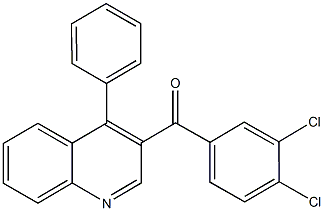 (3,4-dichlorophenyl)(4-phenyl-3-quinolinyl)methanone Struktur