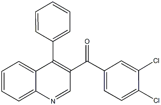 (3,4-dichlorophenyl)(4-phenyl-3-quinolinyl)methanone,710285-28-2,结构式