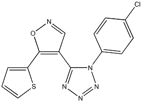 1-(4-chlorophenyl)-5-[5-(2-thienyl)-4-isoxazolyl]-1H-tetraazole,710285-29-3,结构式