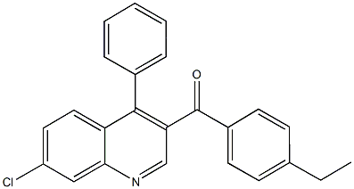 (7-chloro-4-phenyl-3-quinolinyl)(4-ethylphenyl)methanone|