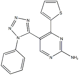 5-(1-phenyl-1H-tetraazol-5-yl)-4-thien-2-ylpyrimidin-2-amine,710285-63-5,结构式