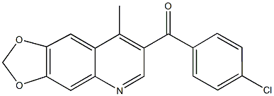 (4-chlorophenyl)(8-methyl[1,3]dioxolo[4,5-g]quinolin-7-yl)methanone Structure