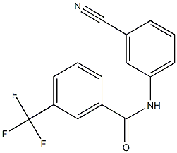 N-(3-cyanophenyl)-3-(trifluoromethyl)benzamide 化学構造式