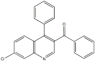 (7-chloro-4-phenyl-3-quinolinyl)(phenyl)methanone Struktur