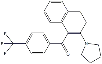 [2-(1-pyrrolidinyl)-3,4-dihydro-1-naphthalenyl][4-(trifluoromethyl)phenyl]methanone,710977-24-5,结构式